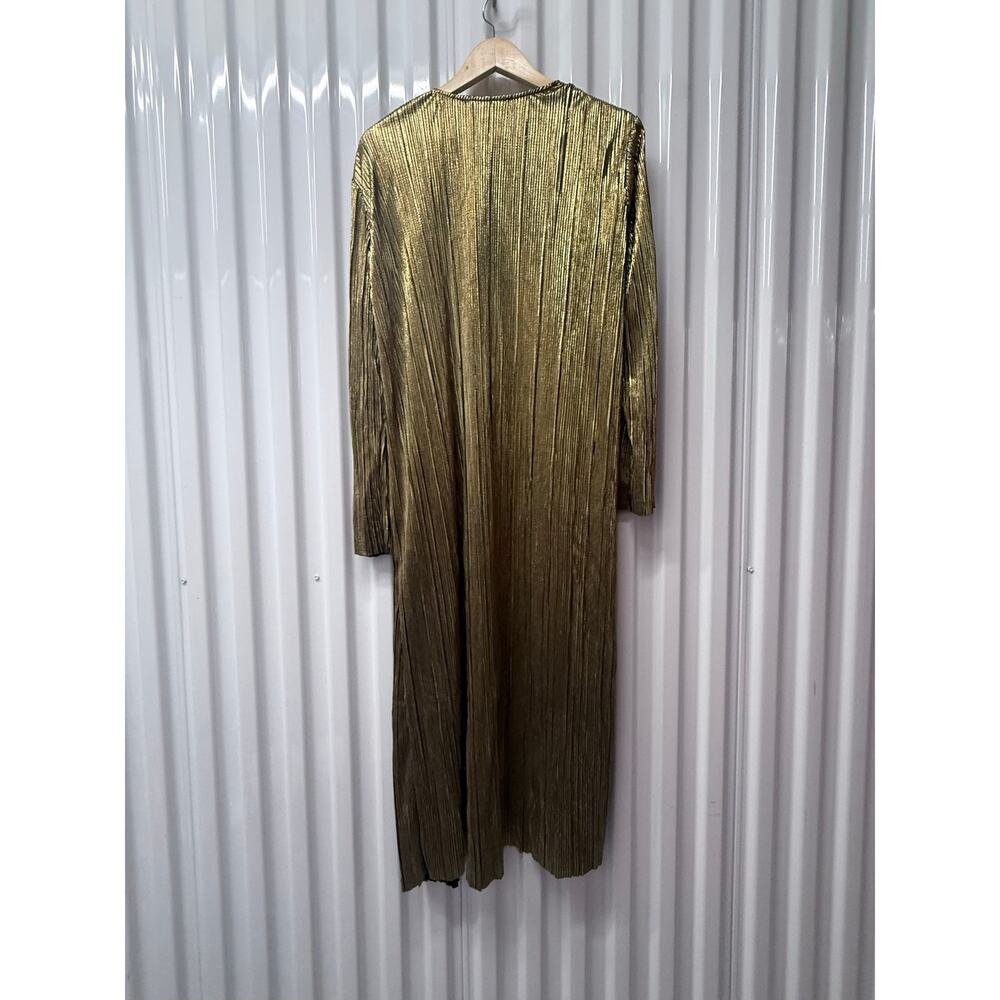 HOUSE OF HARLOW 1960 x Revolve gold open front metallic long duster Jodie jacket - Picture 9 of 11